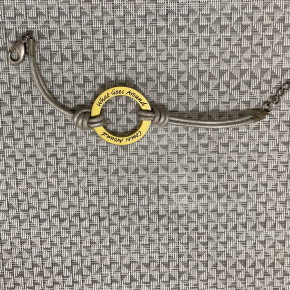 Leather Charm Bracelet with Clasp Closure - Picture 5 of 6